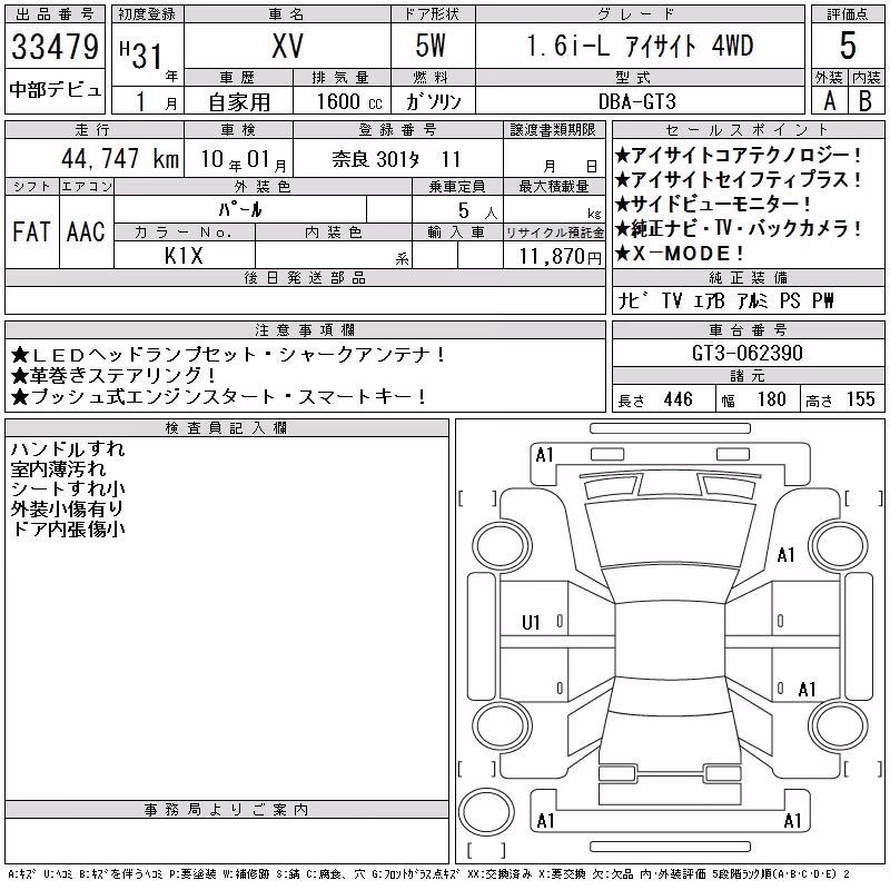 SUBARU XV