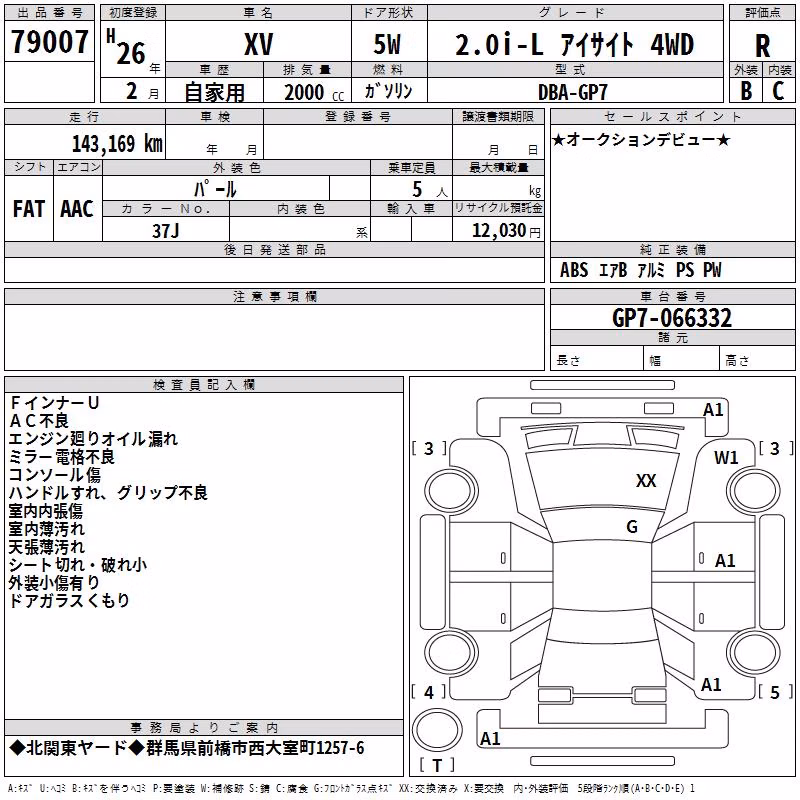 SUBARU XV