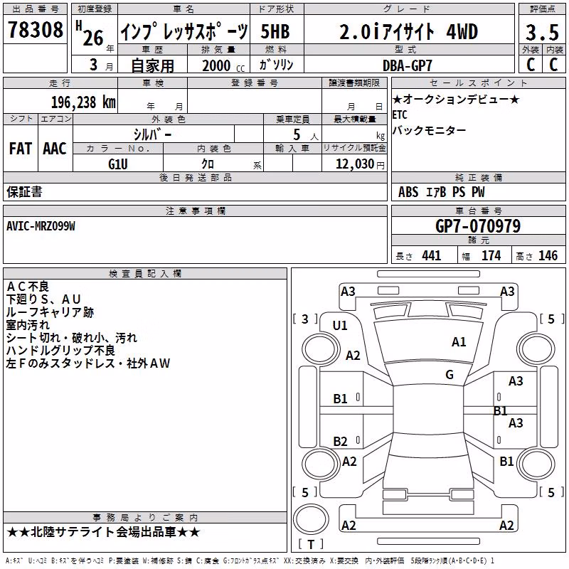 SUBARU XV