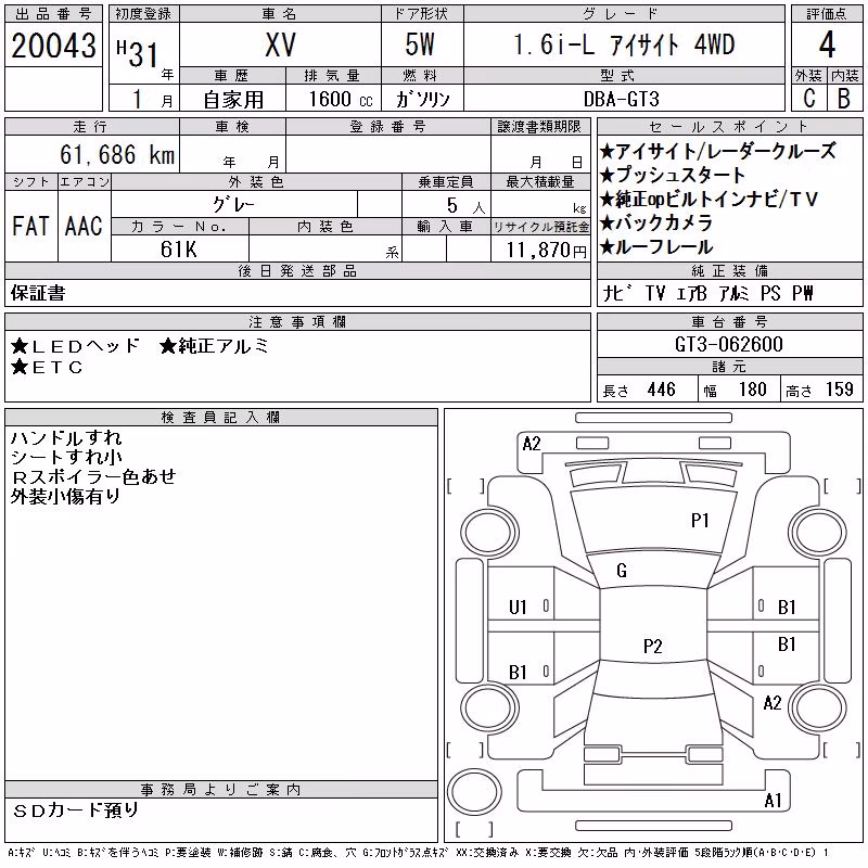 SUBARU XV