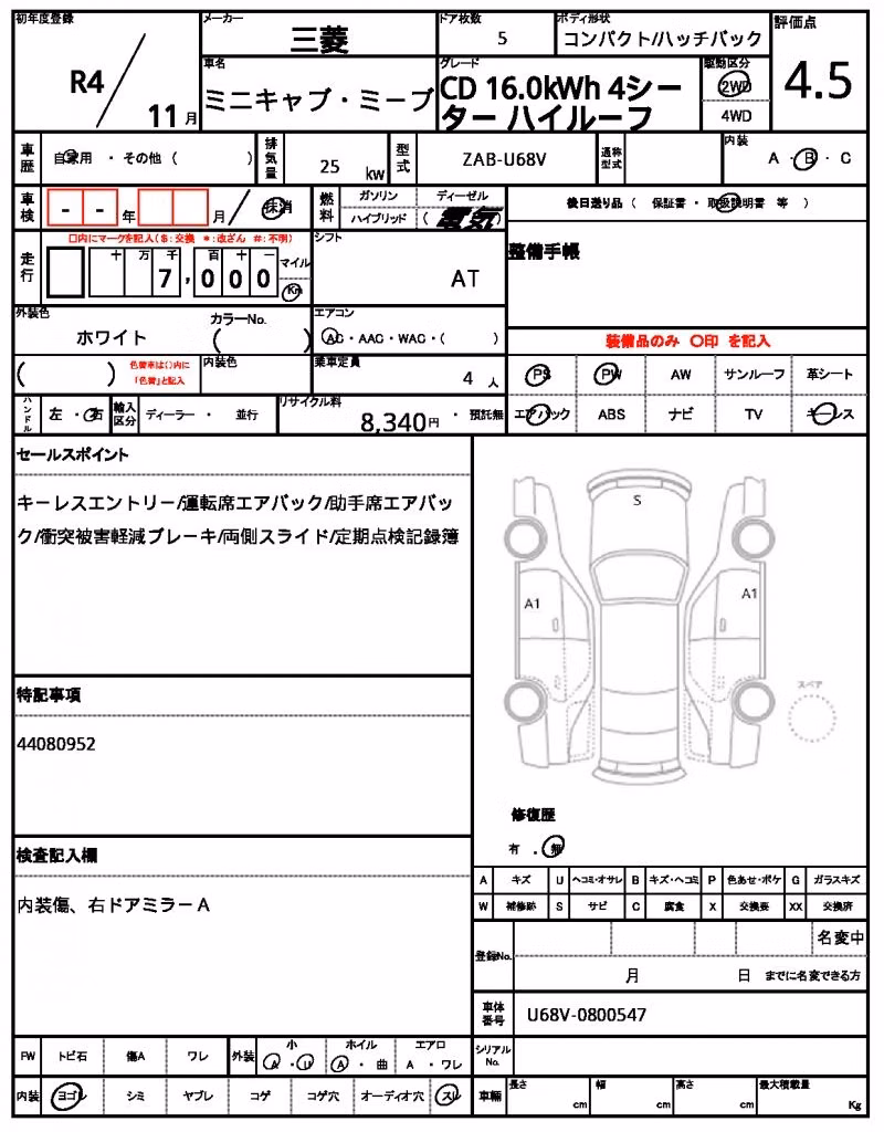 MITSUBISHI MINICAB MIEV