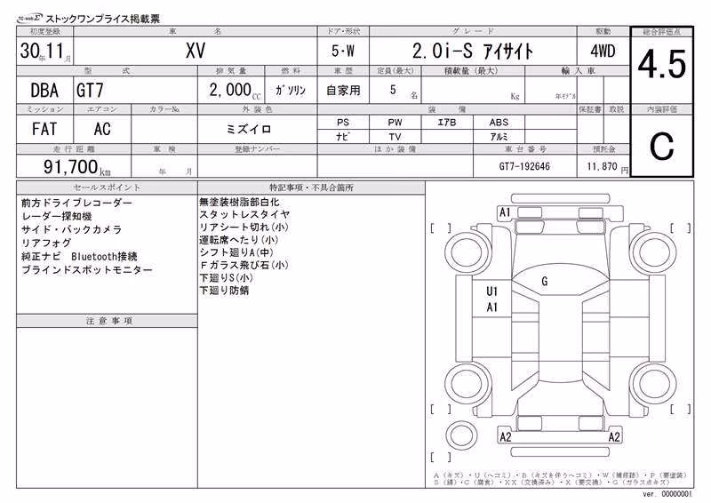 SUBARU XV