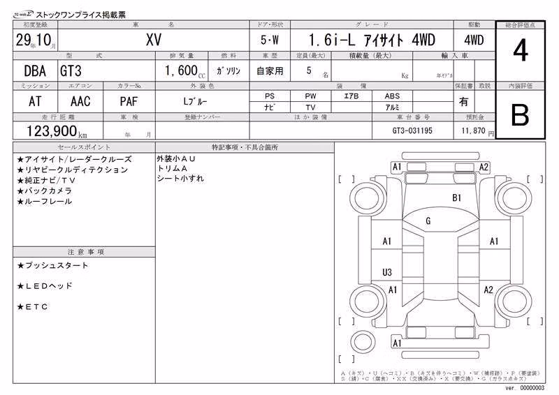 SUBARU XV