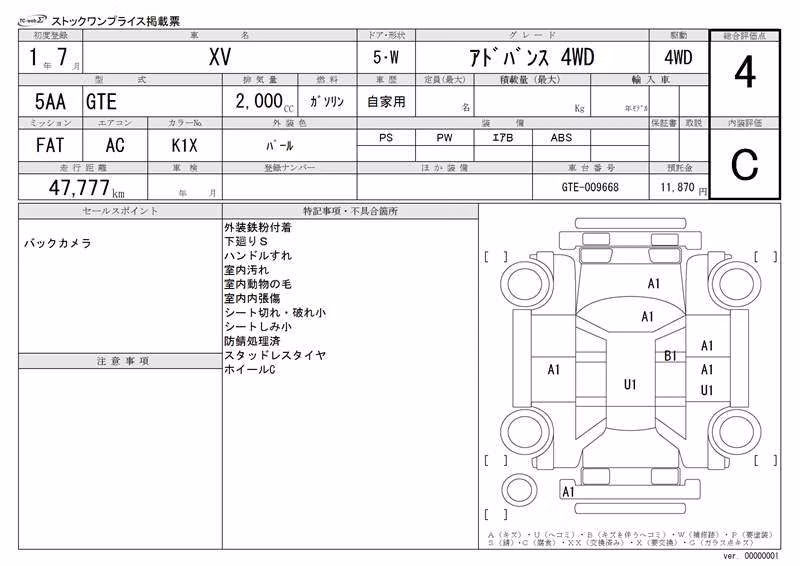 SUBARU XV
