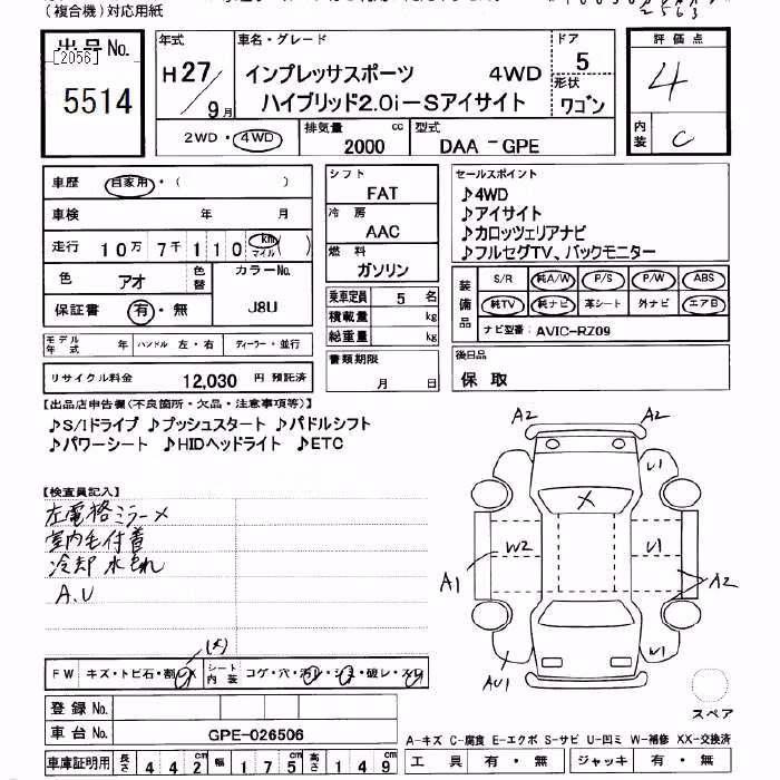 SUBARU XV