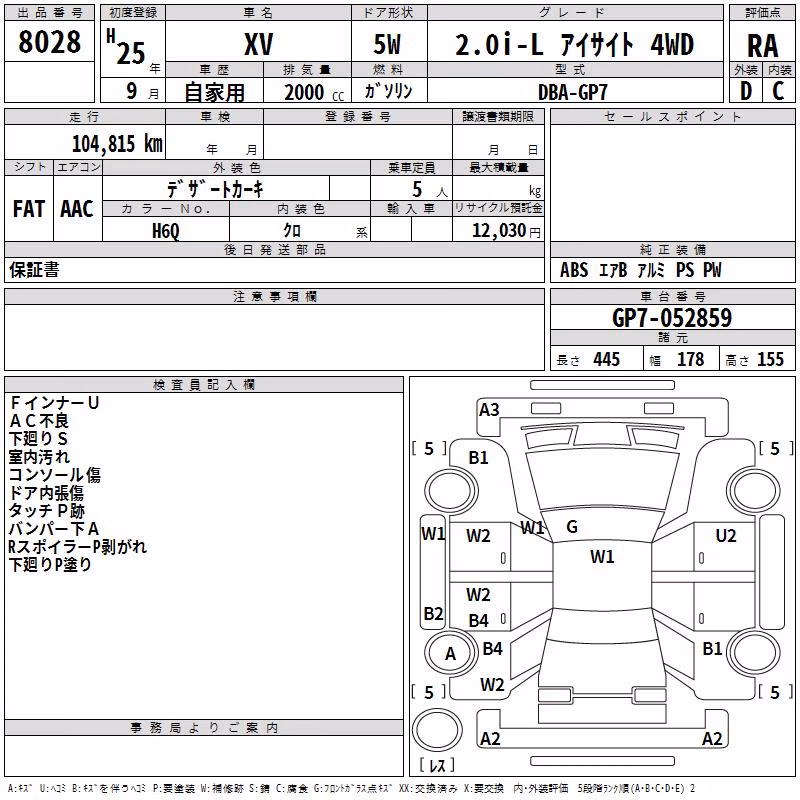 SUBARU XV