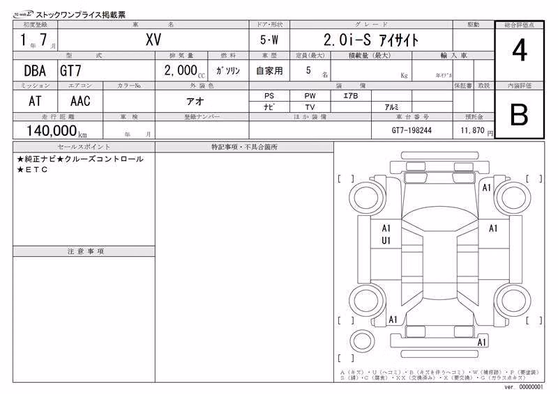 SUBARU XV