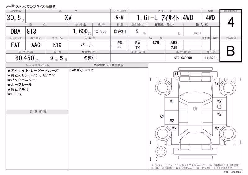 SUBARU XV