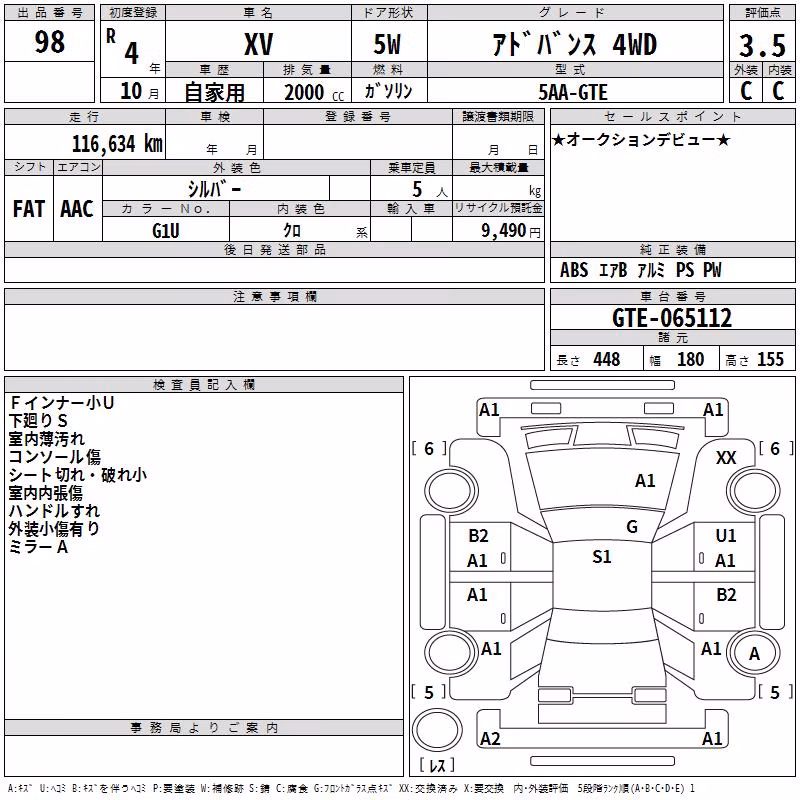 SUBARU XV