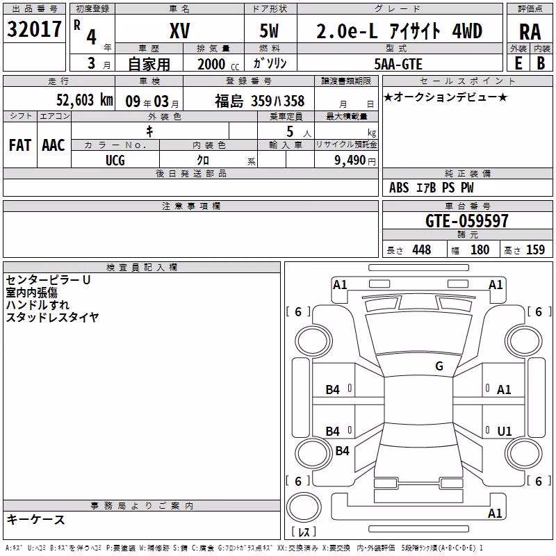 SUBARU XV