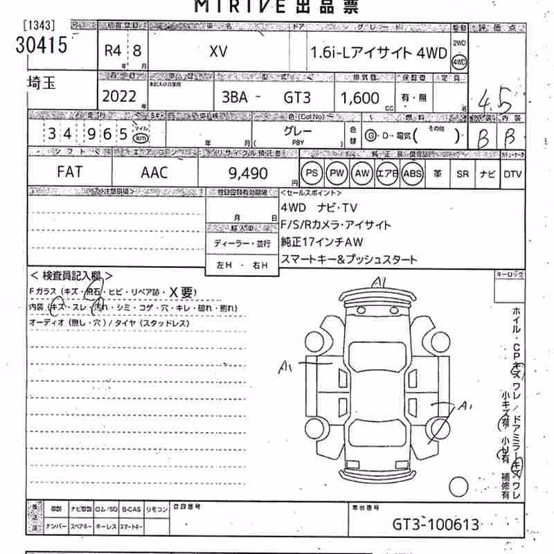 SUBARU XV
