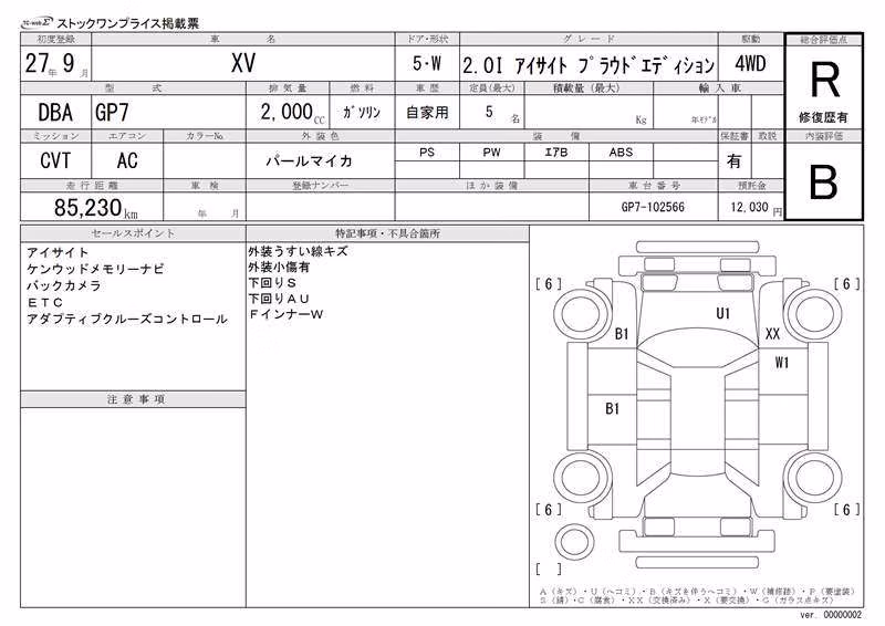 SUBARU XV