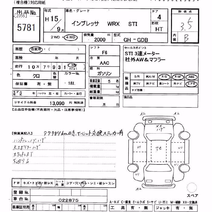 SUBARU IMPREZA WRX STI