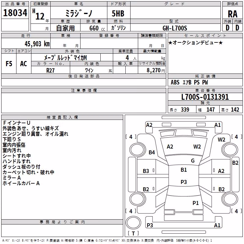DAIHATSU MIRA GINO