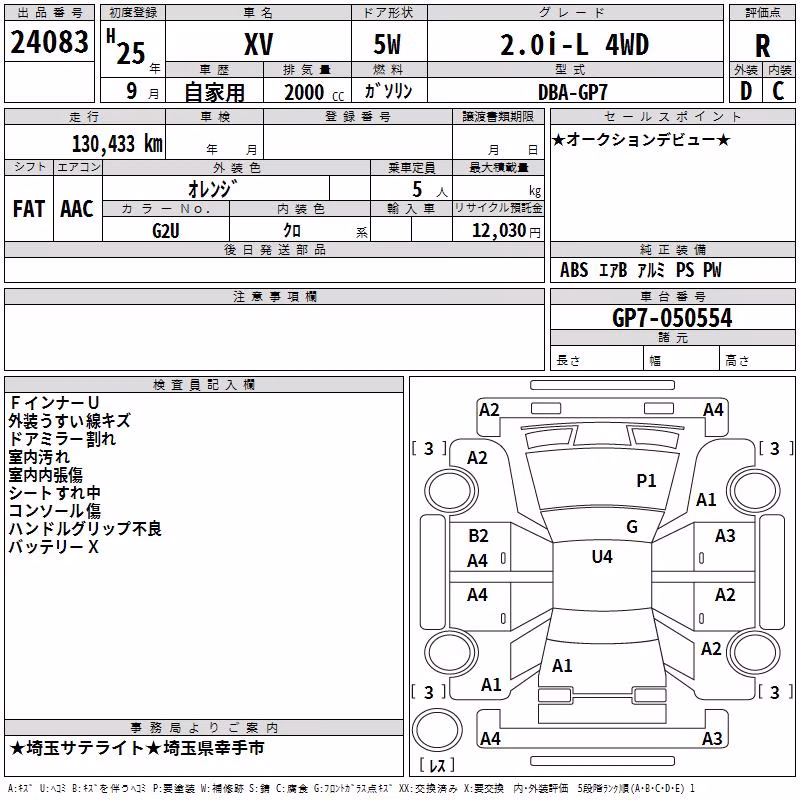 SUBARU XV