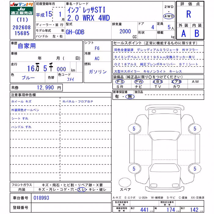 SUBARU IMPREZA WRX STI
