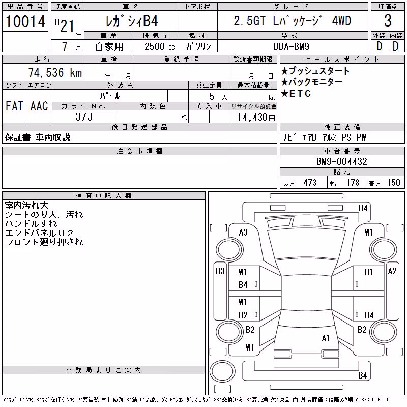SUBARU LEGACY B4