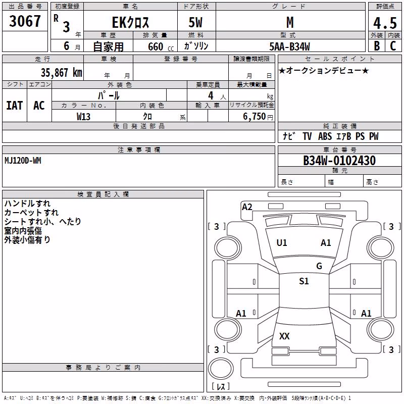 MITSUBISHI EK X