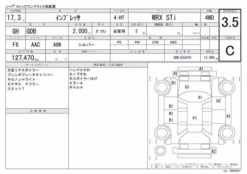 SUBARU IMPREZA WRX STI