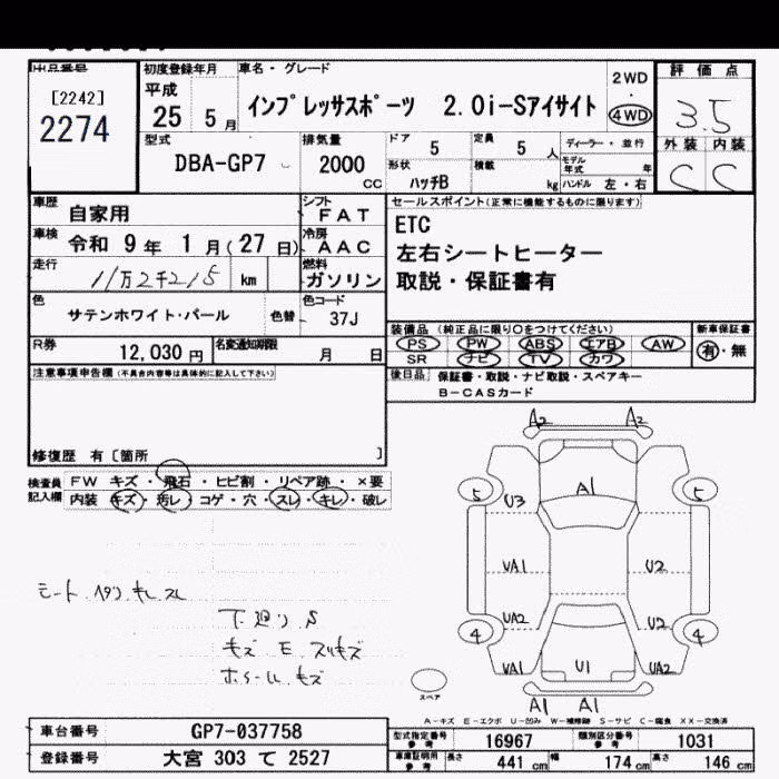 SUBARU XV