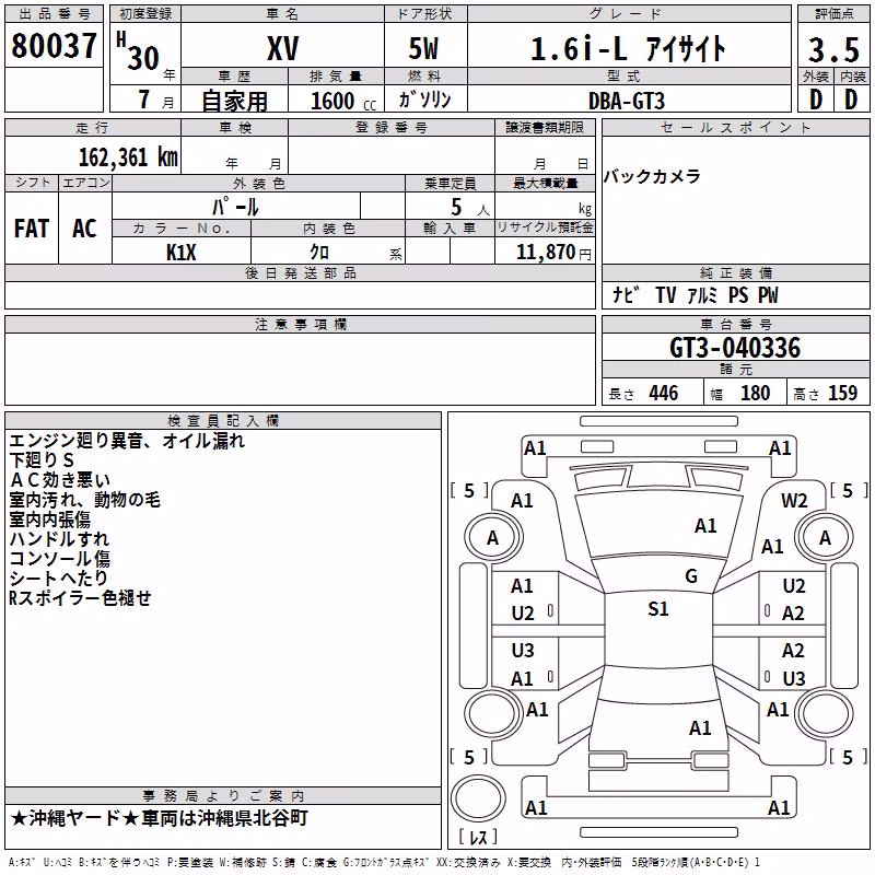 SUBARU XV