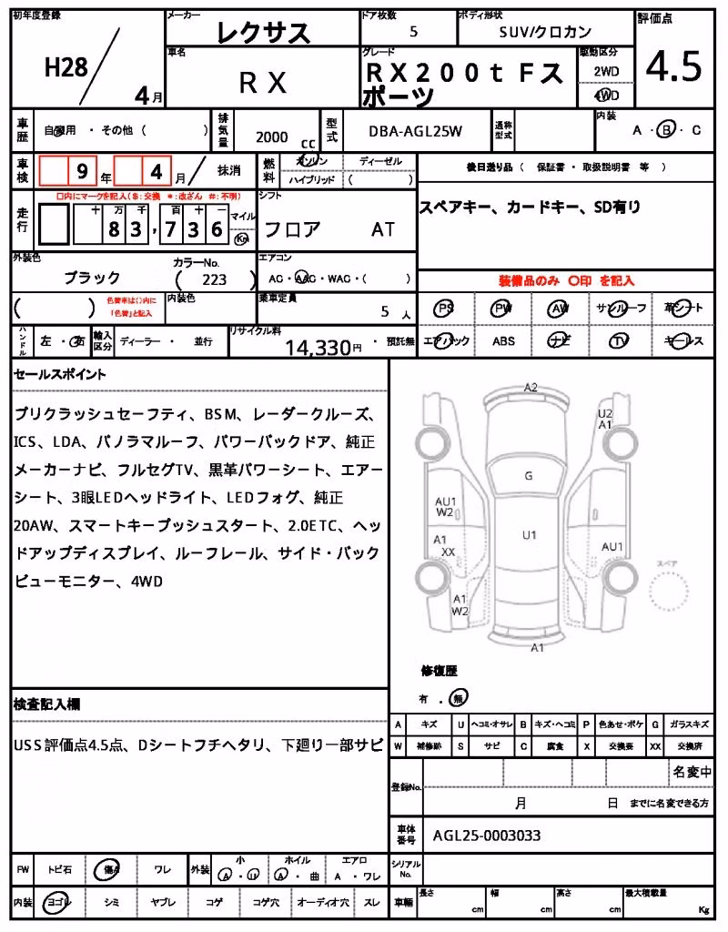 LEXUS RX200T