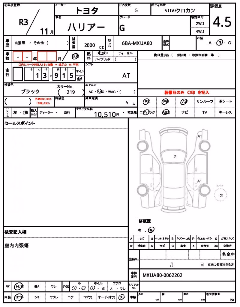TOYOTA HARRIER