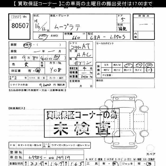 DAIHATSU MOVE LATTE