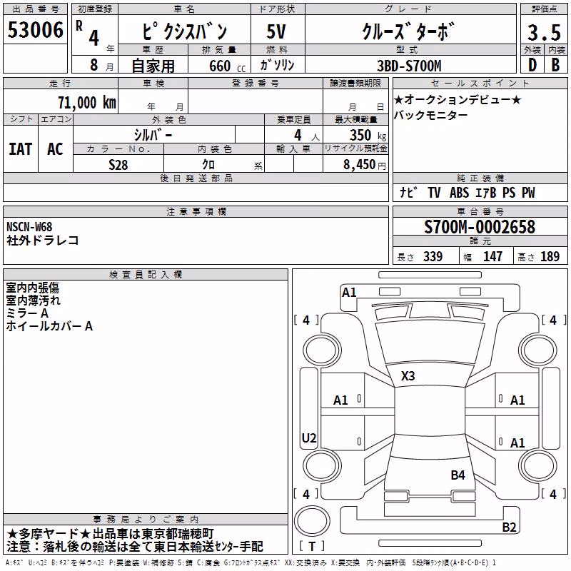 TOYOTA PIXIS VAN