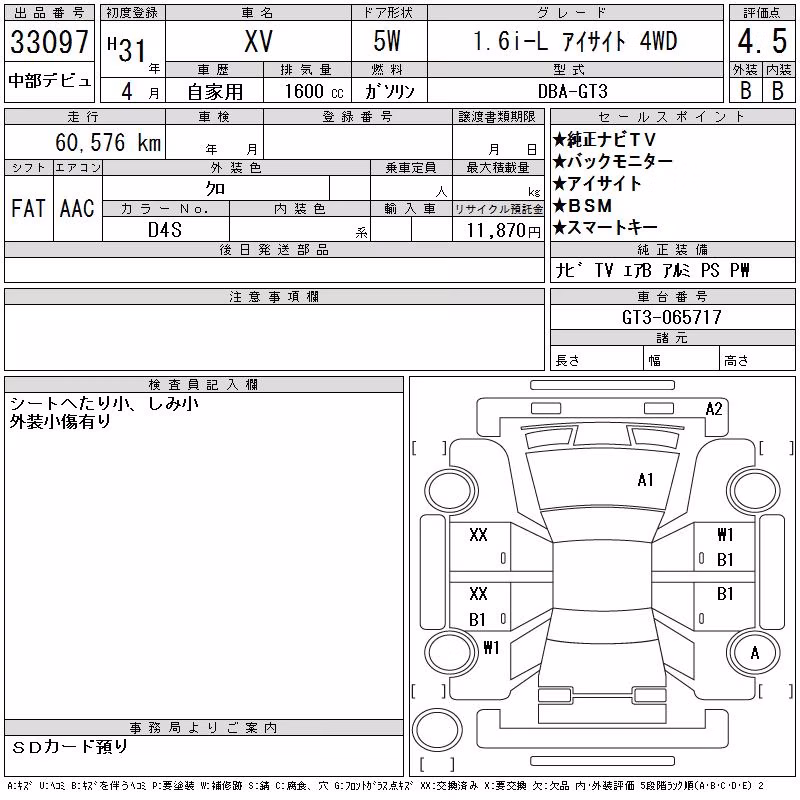 SUBARU XV