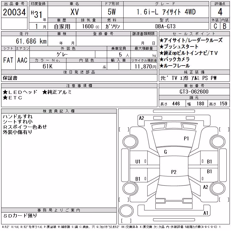 SUBARU XV