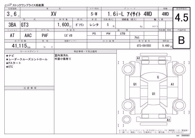 SUBARU XV