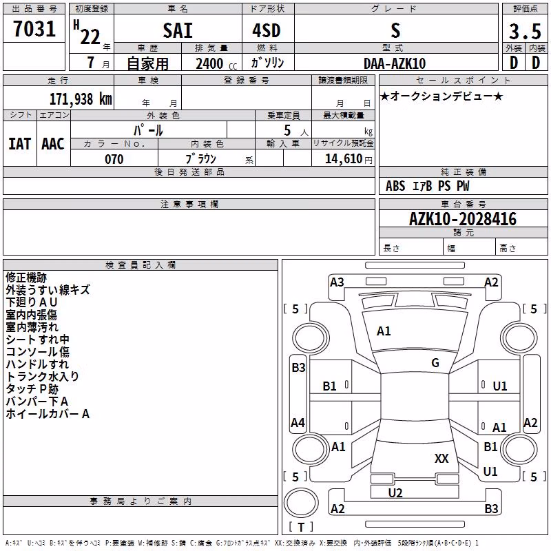 TOYOTA SAI