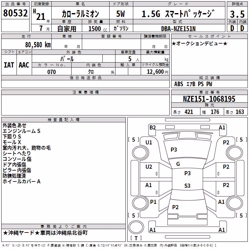 TOYOTA COROLLA RUMION