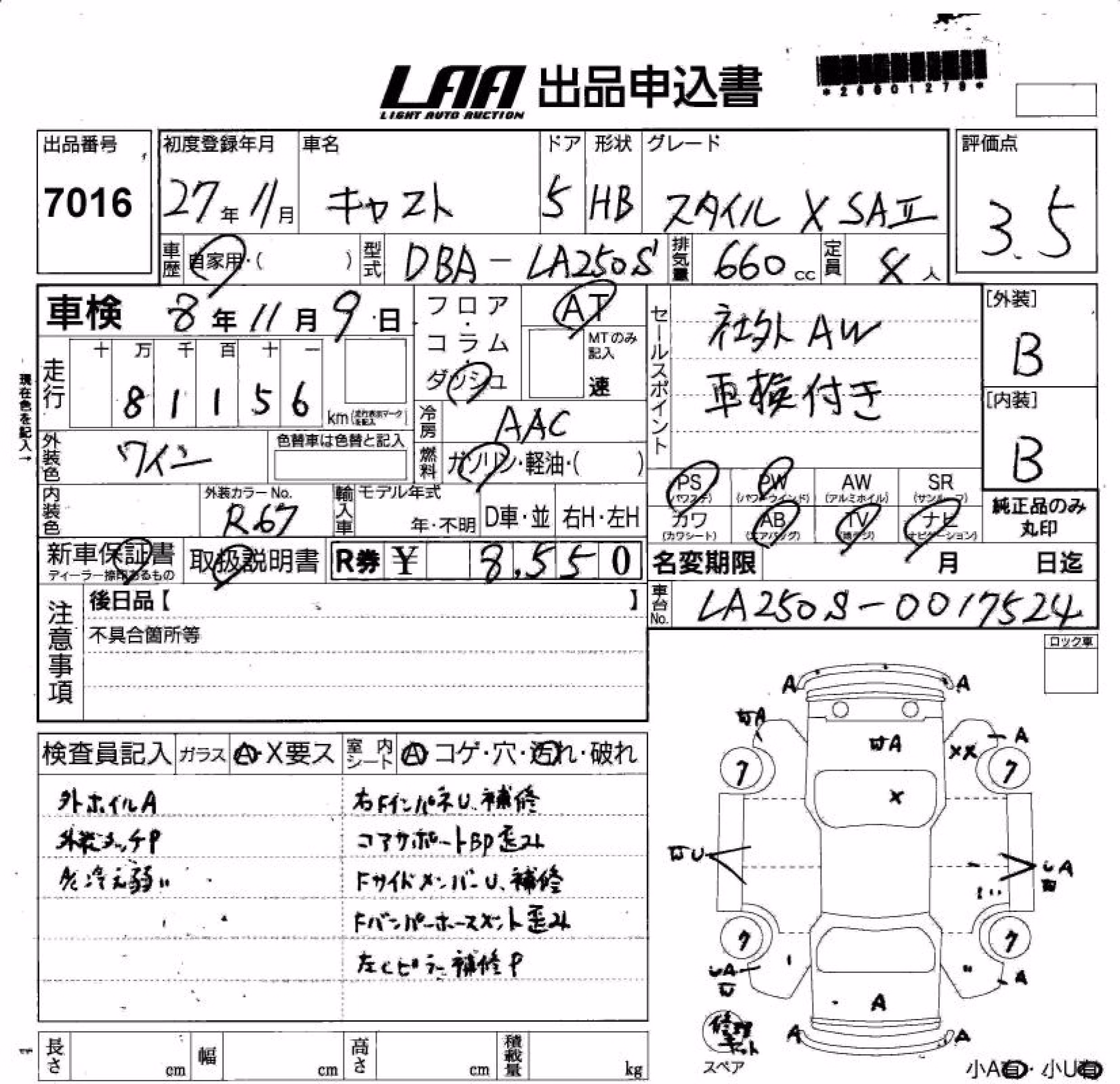 DAIHATSU CAST