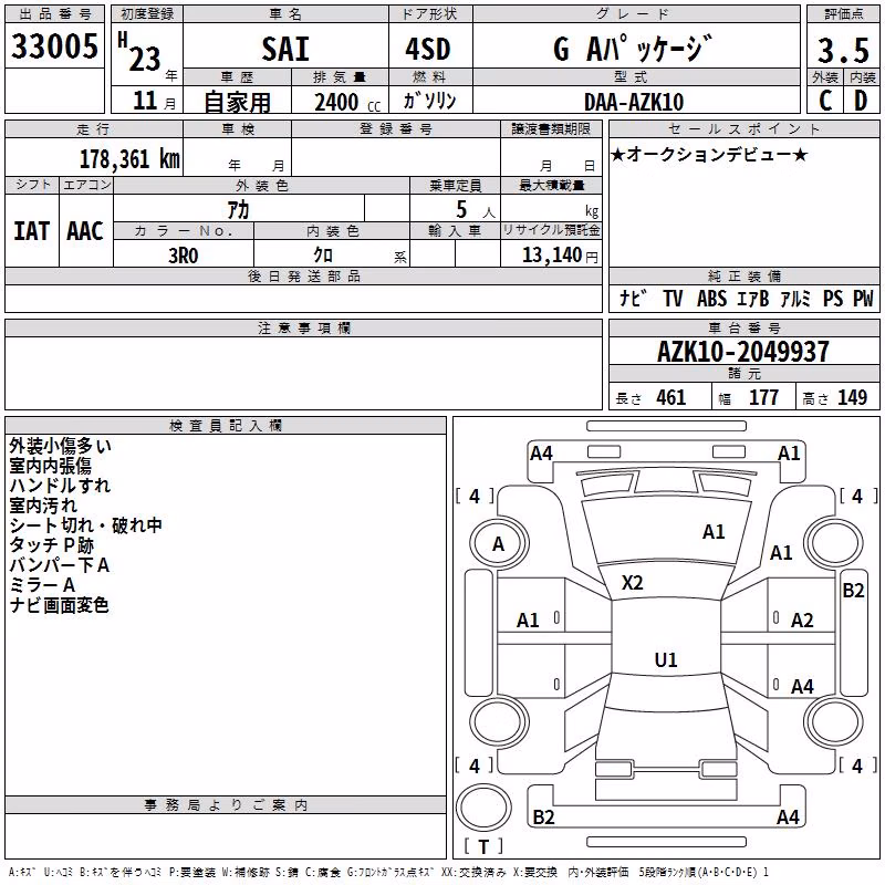 TOYOTA SAI