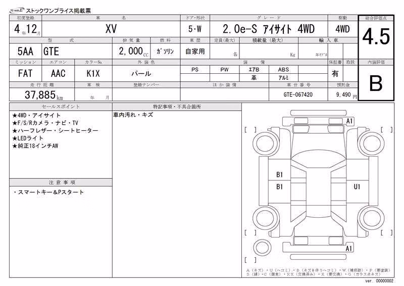 SUBARU XV