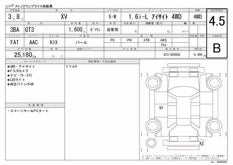 SUBARU XV