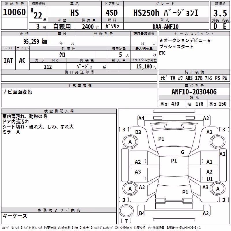LEXUS HS250H
