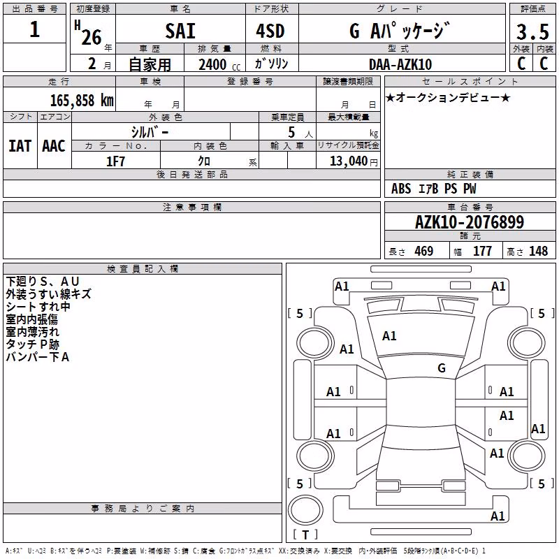 TOYOTA SAI