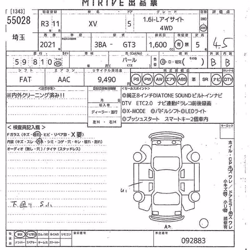SUBARU XV
