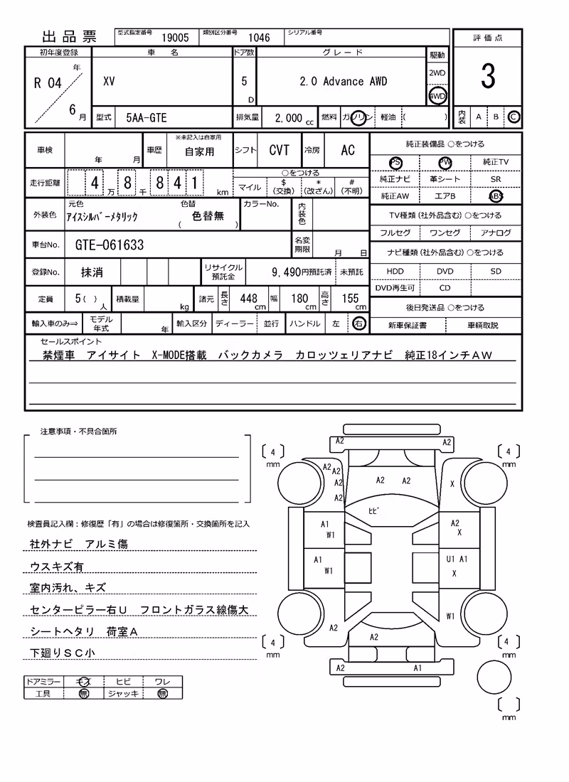 SUBARU XV