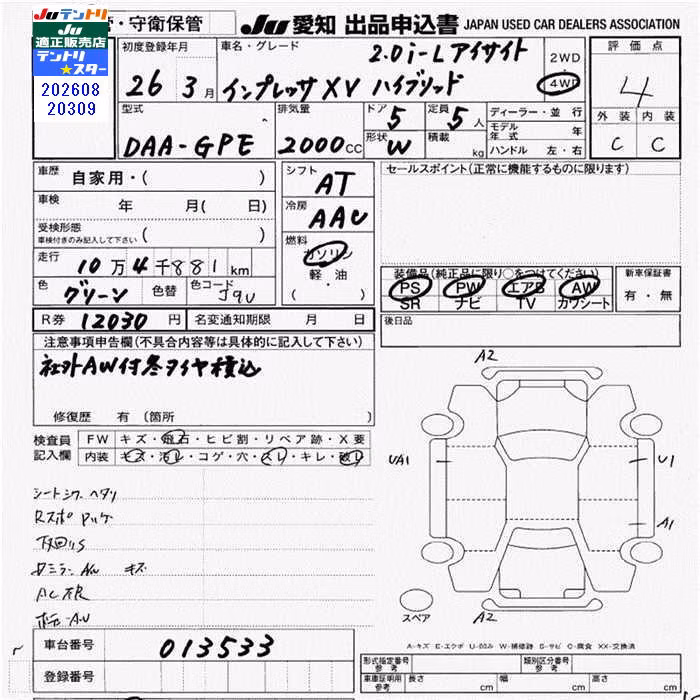 SUBARU XV