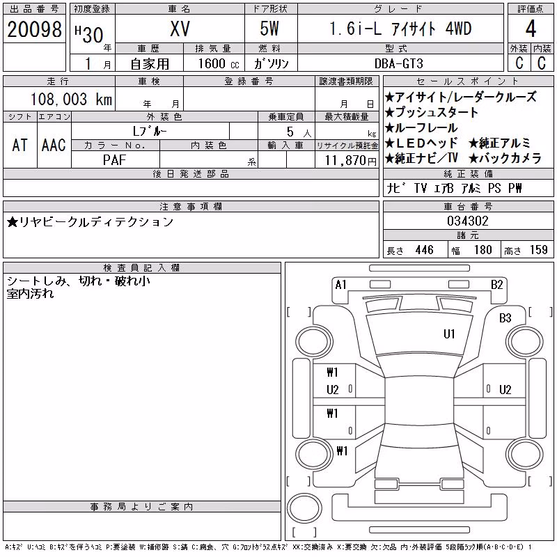 SUBARU XV