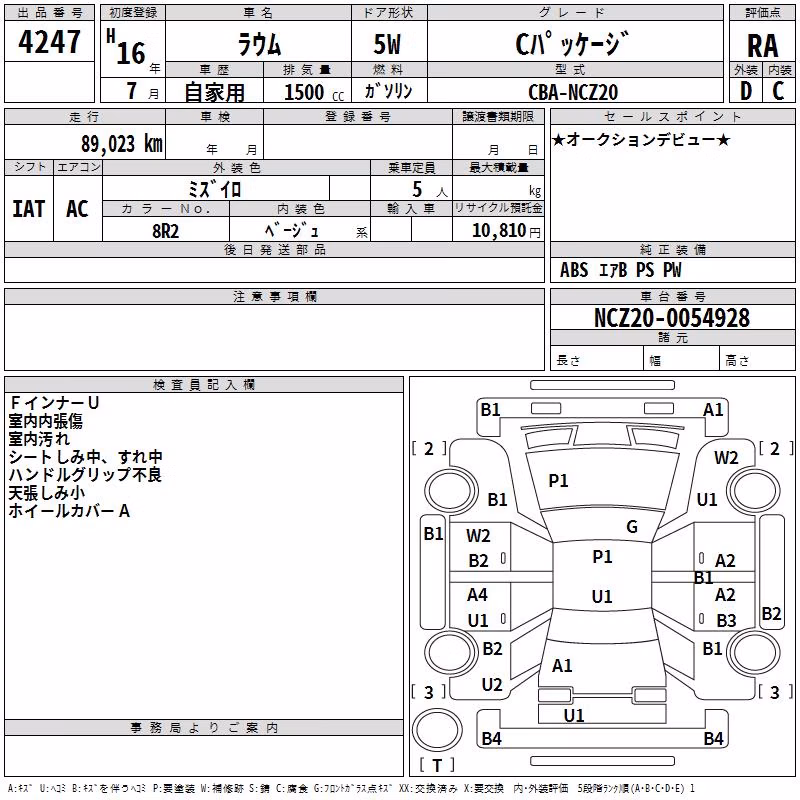 TOYOTA RAUM