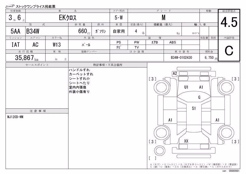 MITSUBISHI EK X