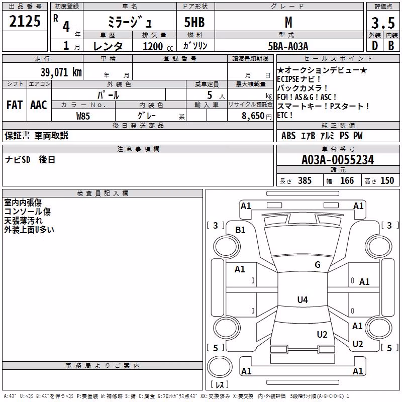 MITSUBISHI MIRAGE