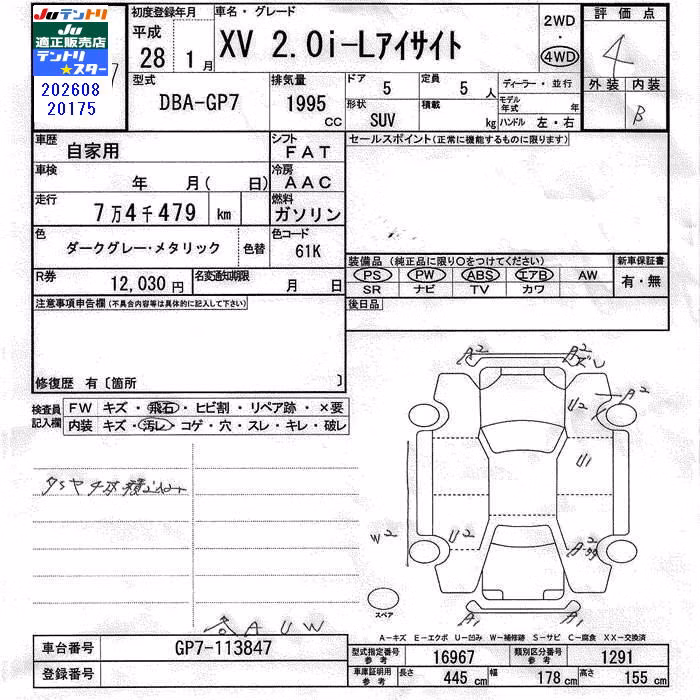SUBARU XV