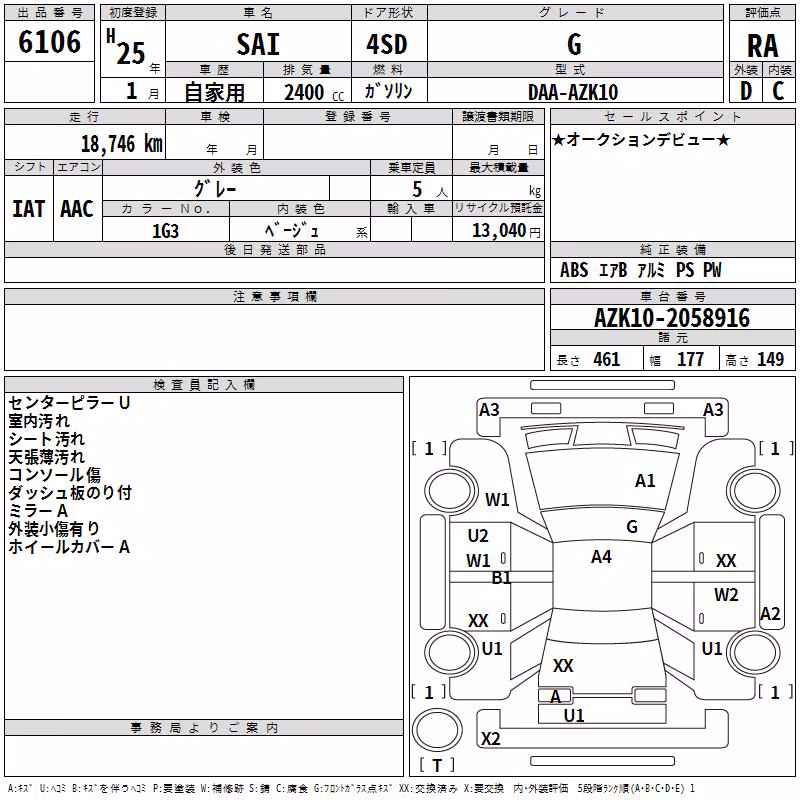 TOYOTA SAI