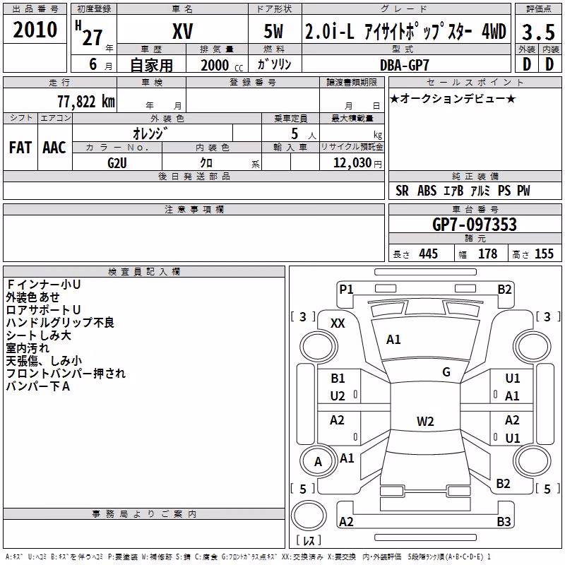 SUBARU XV